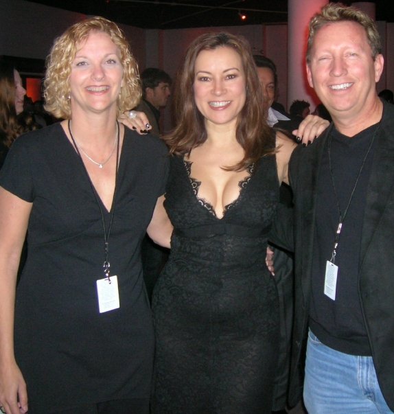 From left to right: Screenwriter - Deb Chinander, Actress - Jennifer Tilly, Film director/screenwriter/producer - Dan Chinander