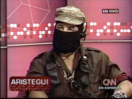 Subcommandante Marcos an EZLN leader which liberates land from Mexican gov.& foreign domination (armourae)