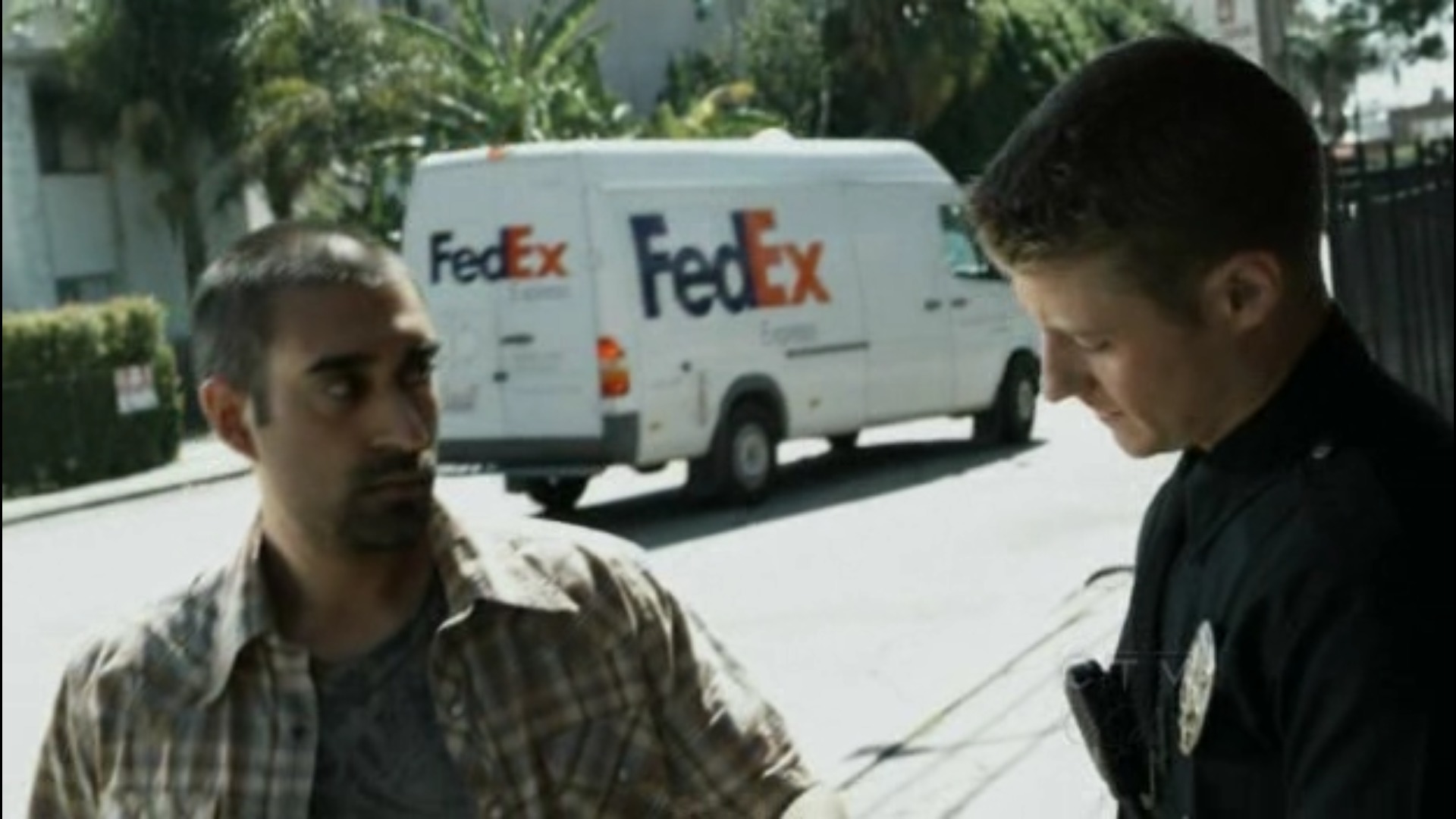 Still of Baldeep Singh and Ben McKenzie on Southland