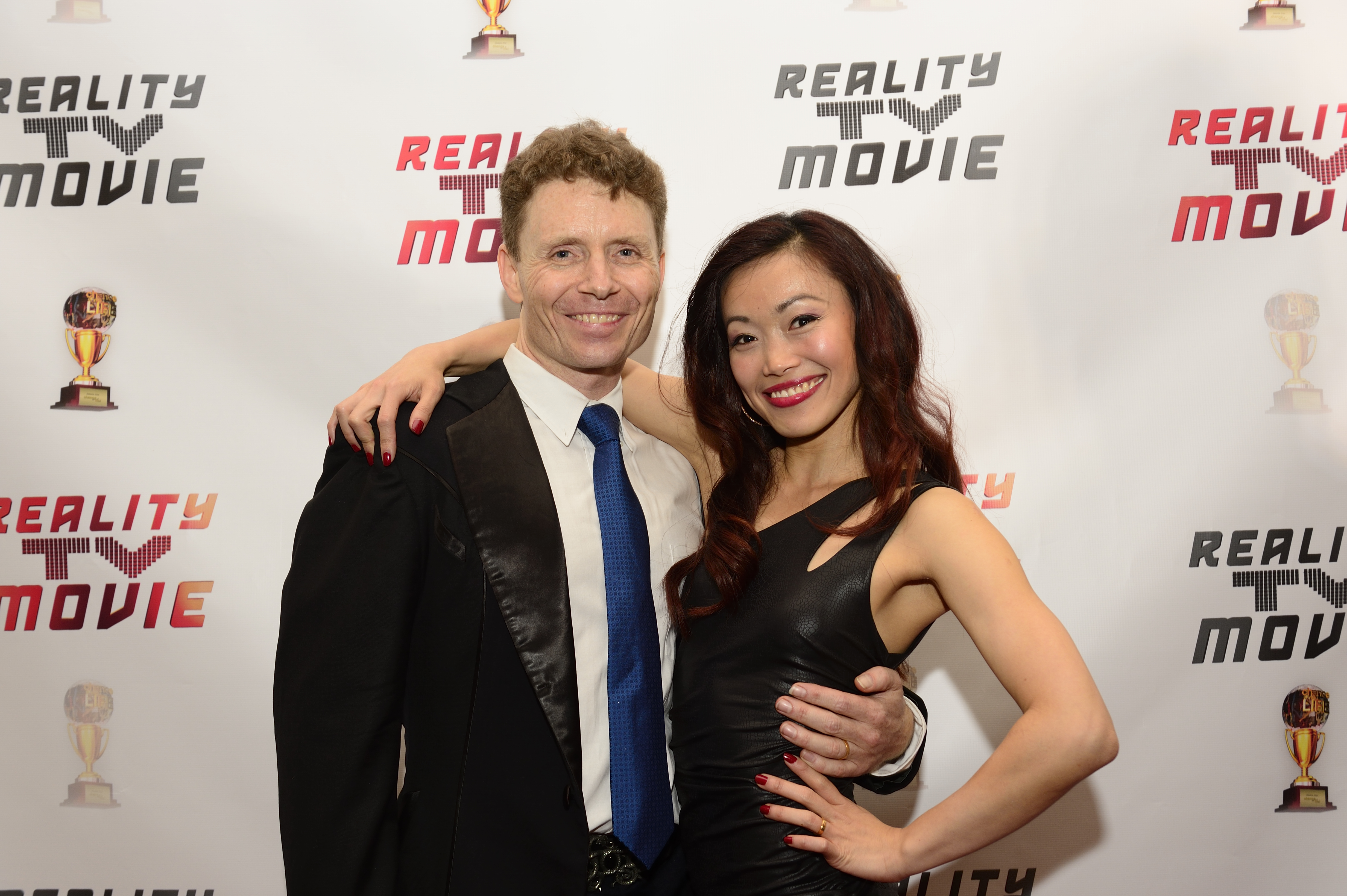 Tytus Bergstrom and Li Wen Ang at the Reality TV Movie premiere