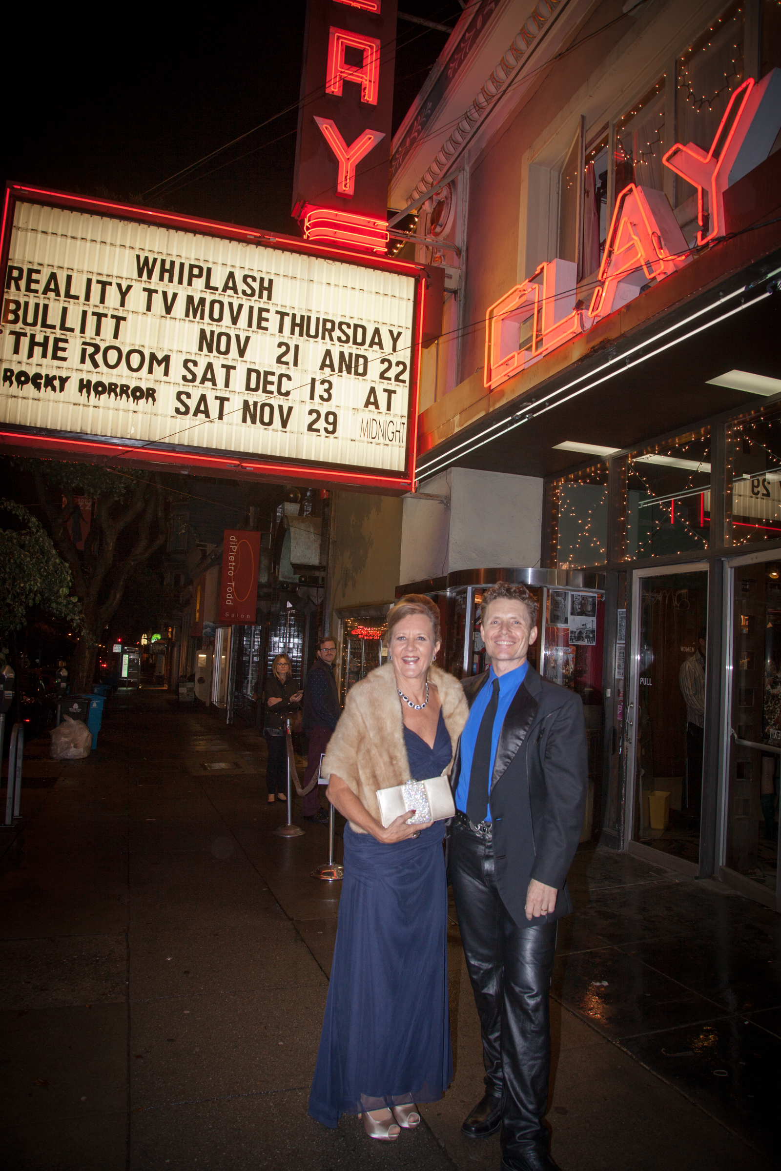 Suzette Stiles Slaughter and Tytus Bergstrom at the Reality TV Movie San Francisco premiere, Nov 20, 2014.