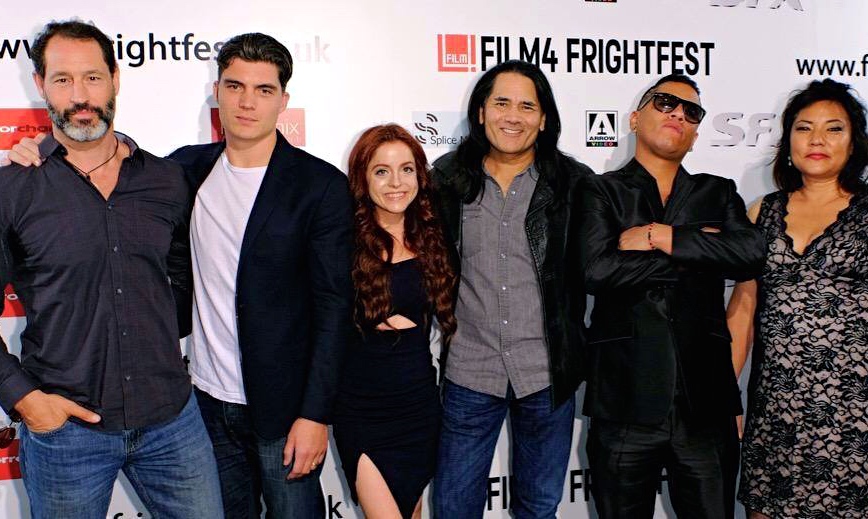 Wind Walkers World Premiere at FrightfFest with Russell Friedenberg, Zane Holtz, Castille Landon, J. LaRose, Rudy Youngblood and Tsulan Cooper in London, United Kingdom.