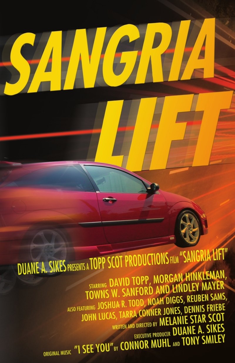 Sangria Lift Official Movie Poster by Denise McDonald & Harriet Armani, C3 Media Group, Jacksonville, Florida