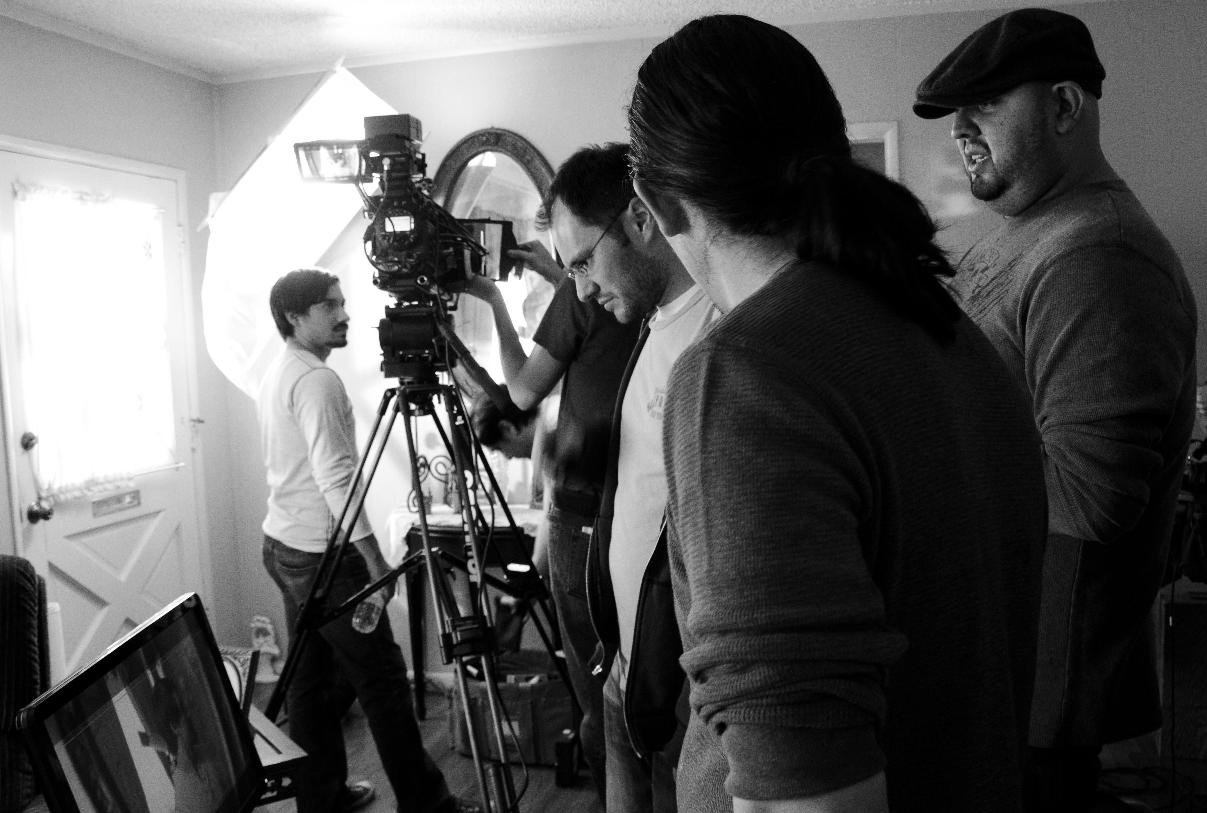 Kico Velarde and the Director of Photography Vitaly Bokser on the set of 