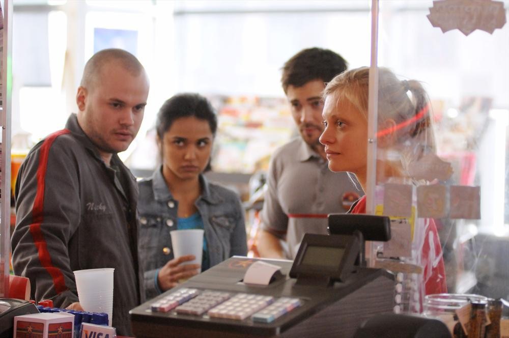 Still of Matt Long, Summer Bishil, Anastasia Phillips and Stephen Louis Grush in Lucky 7 (2013)