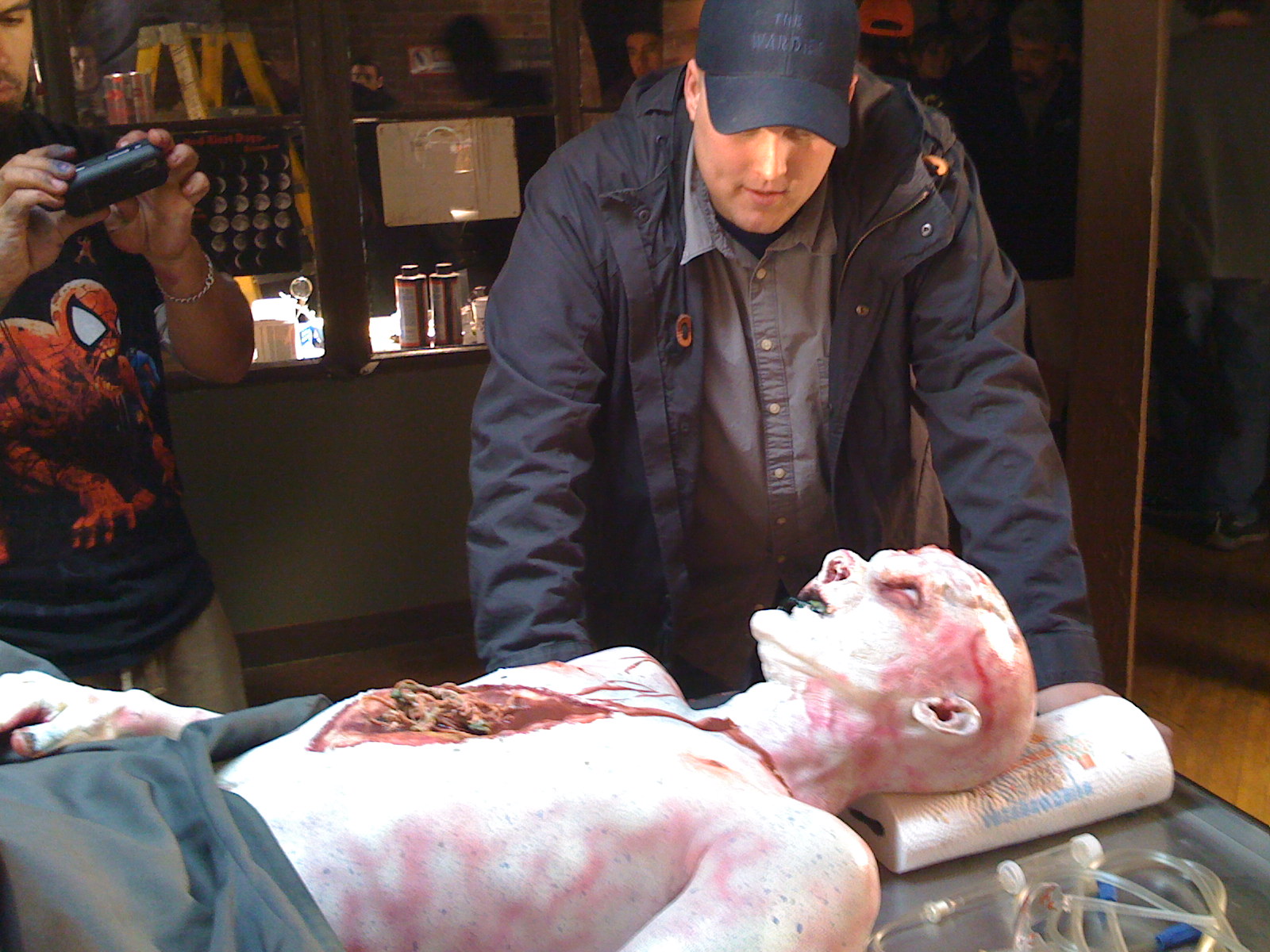 Matthew Bolton speaking with Wes Raitt the Ghoul in the TV Pilot, 