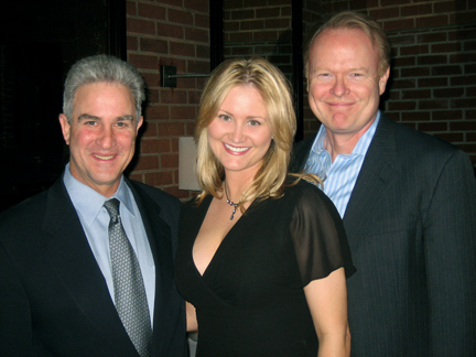 Actors Ben Sliney, Trish Gates & Christian Clemenson celebrating The New York Film Critics Circle's Best Picture of the Year - UNITED 93 at Lucques. 13 Jan 2007