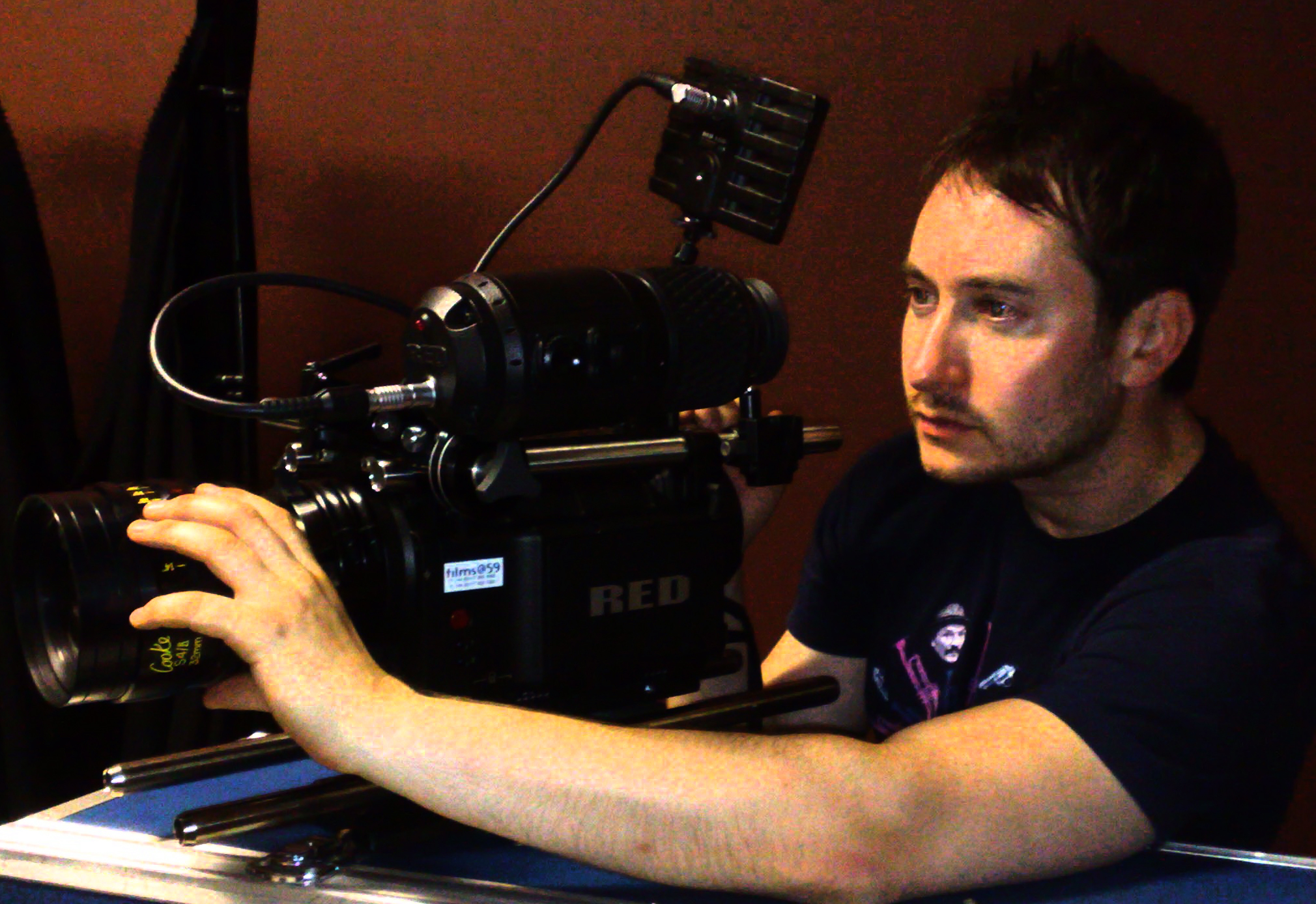 Luke Howard working as RED Camera Operator for the opening title sequence of Ultramarines: A Warhammer 40,000 Movie.