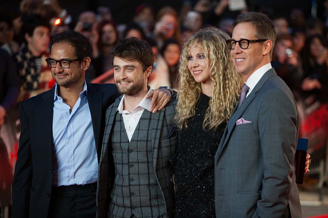Riza Aziz, Daniel Radcliffe, Juno Temple and Joey McFarland at the French premiere for Horns.