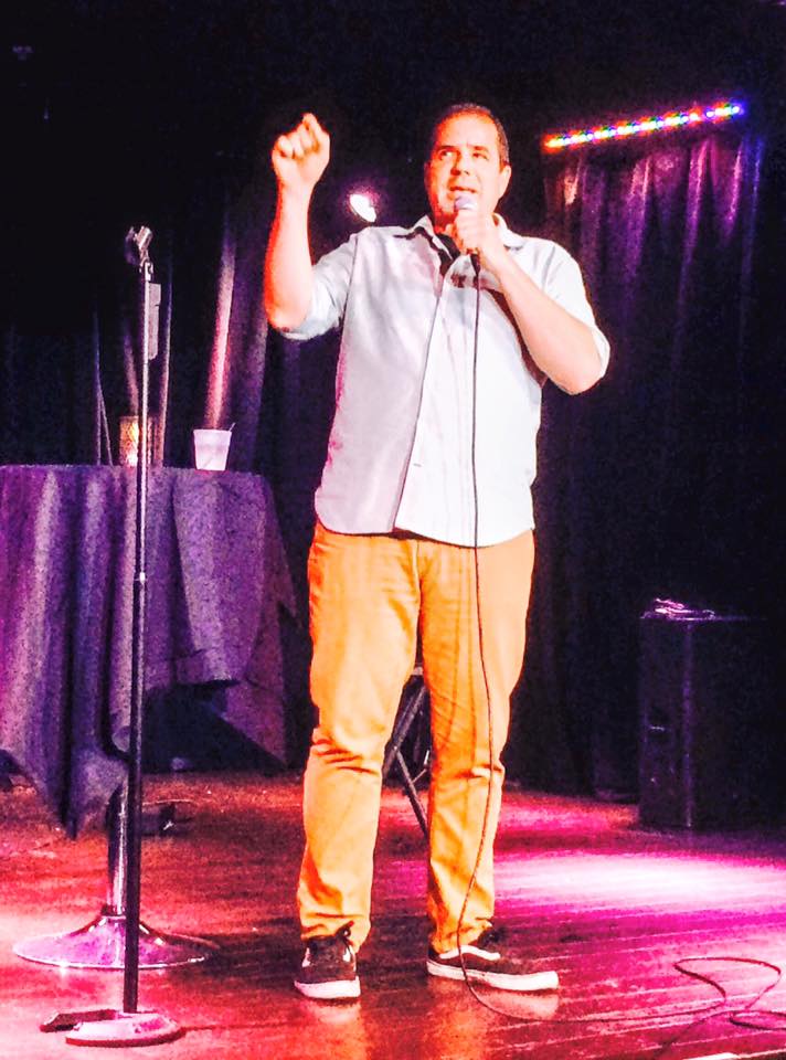 Jonathan Browning doing Stand Up at the Federal Bar in Los Angeles.