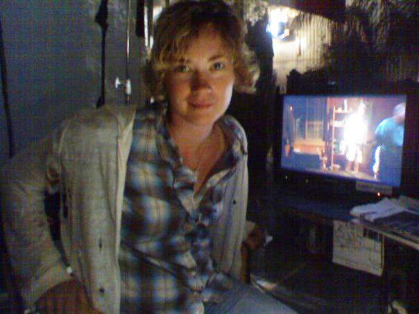 Jen Heck on the set of Dexter, 2007.