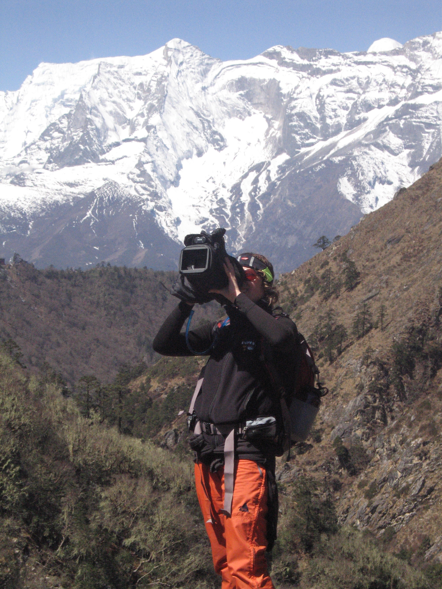 Jen Heck shooting in Nepal on a research trip for the upcoming feature film 