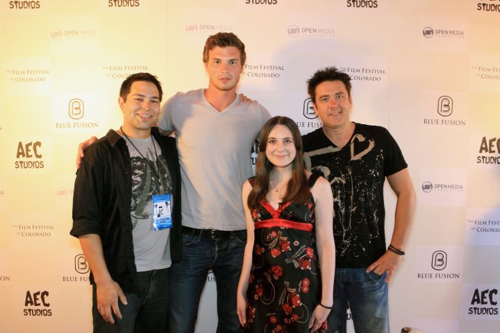 Red carpet with Director Brian McCulley and fellow Intrustion cast members Derek Theler and Marianne Page at the 2010 Film Festival of Colorado.