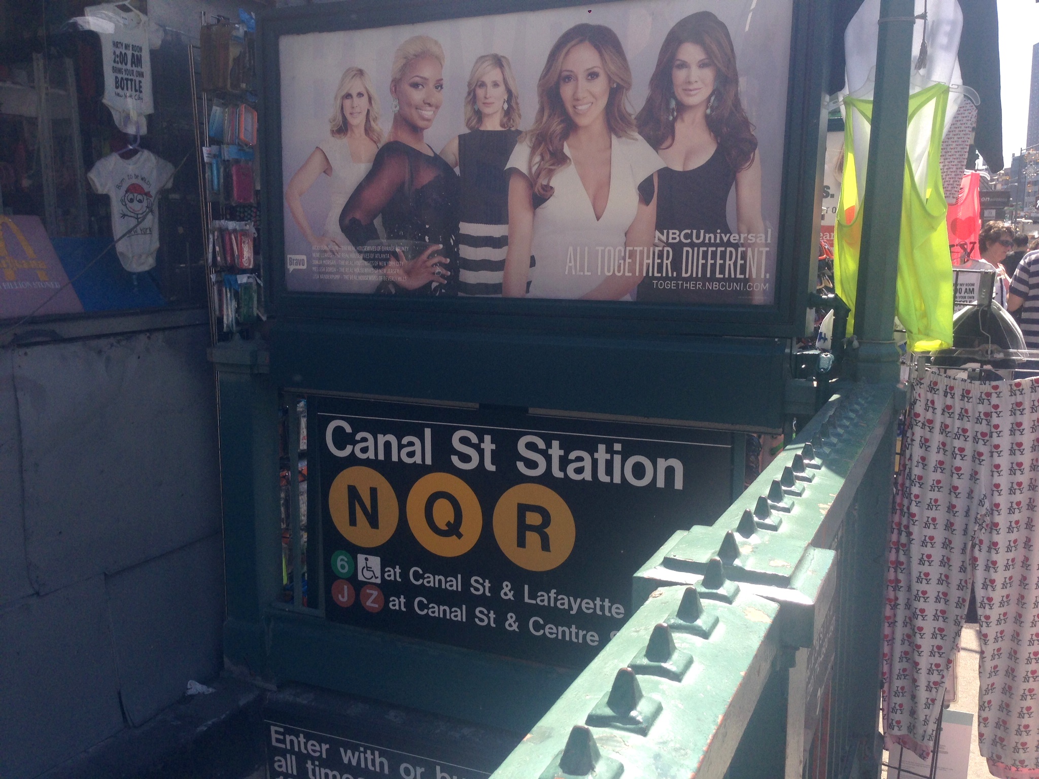 Sonja Morgan as top five favorite housewives on Canal subway advertisement.