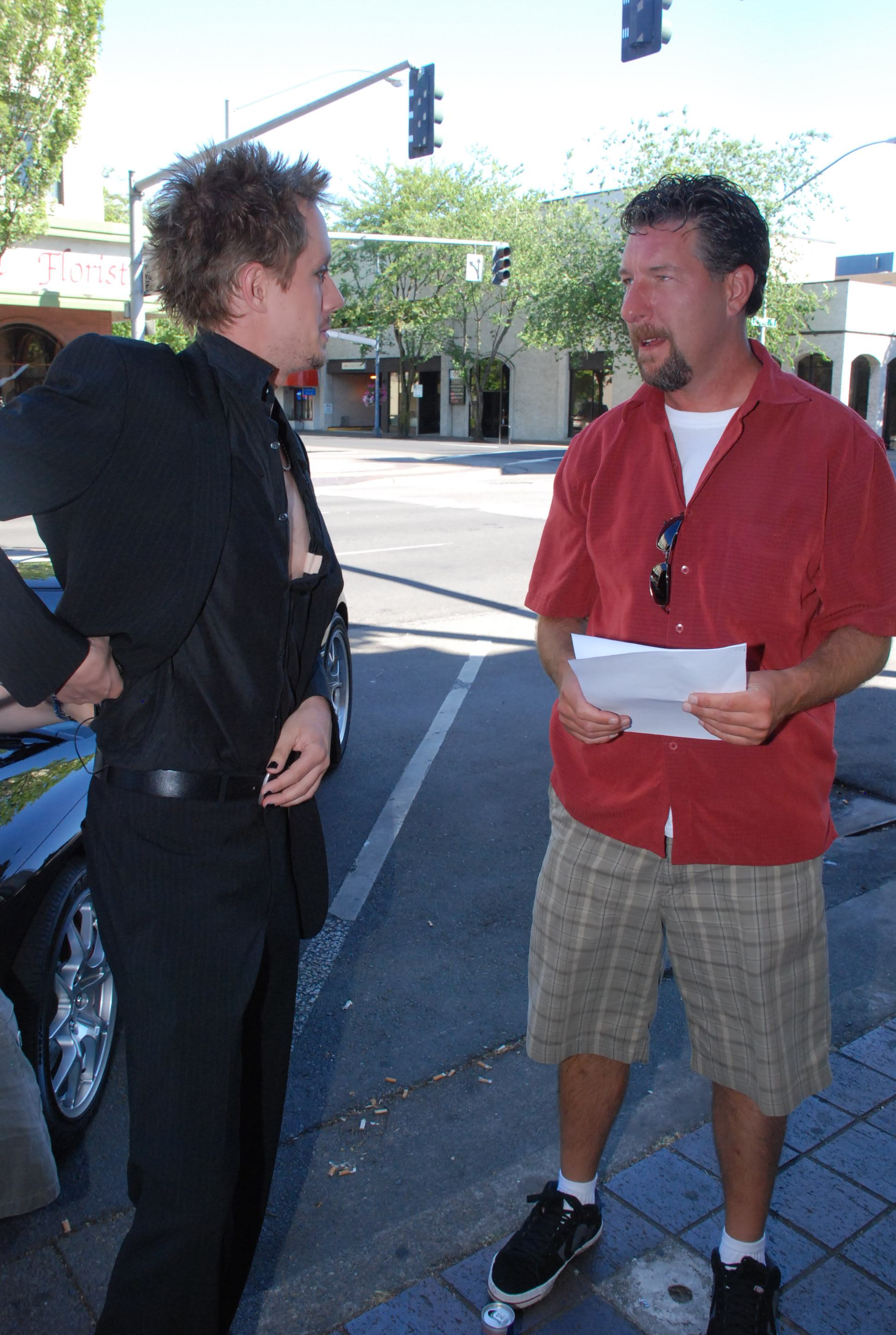 Rob and Chad Lindberg going over shot in Downtown Salem, Oregon at the Brick.