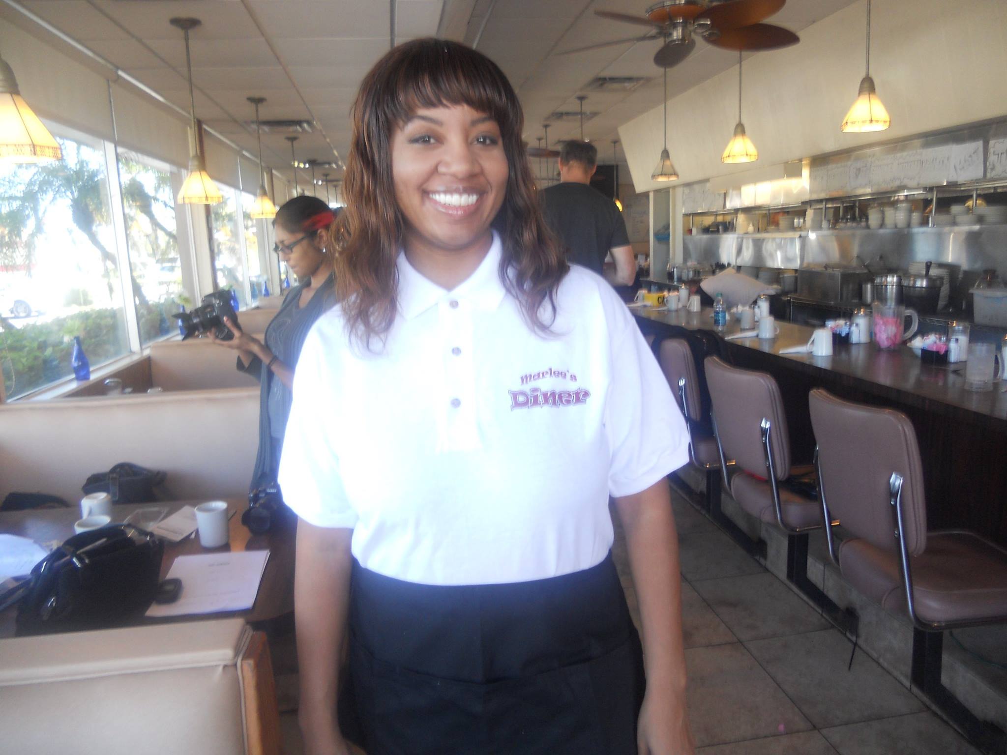 Here's Nicole on set of TV Pilot playing role of a sassy waitress. Filmed in Florida.