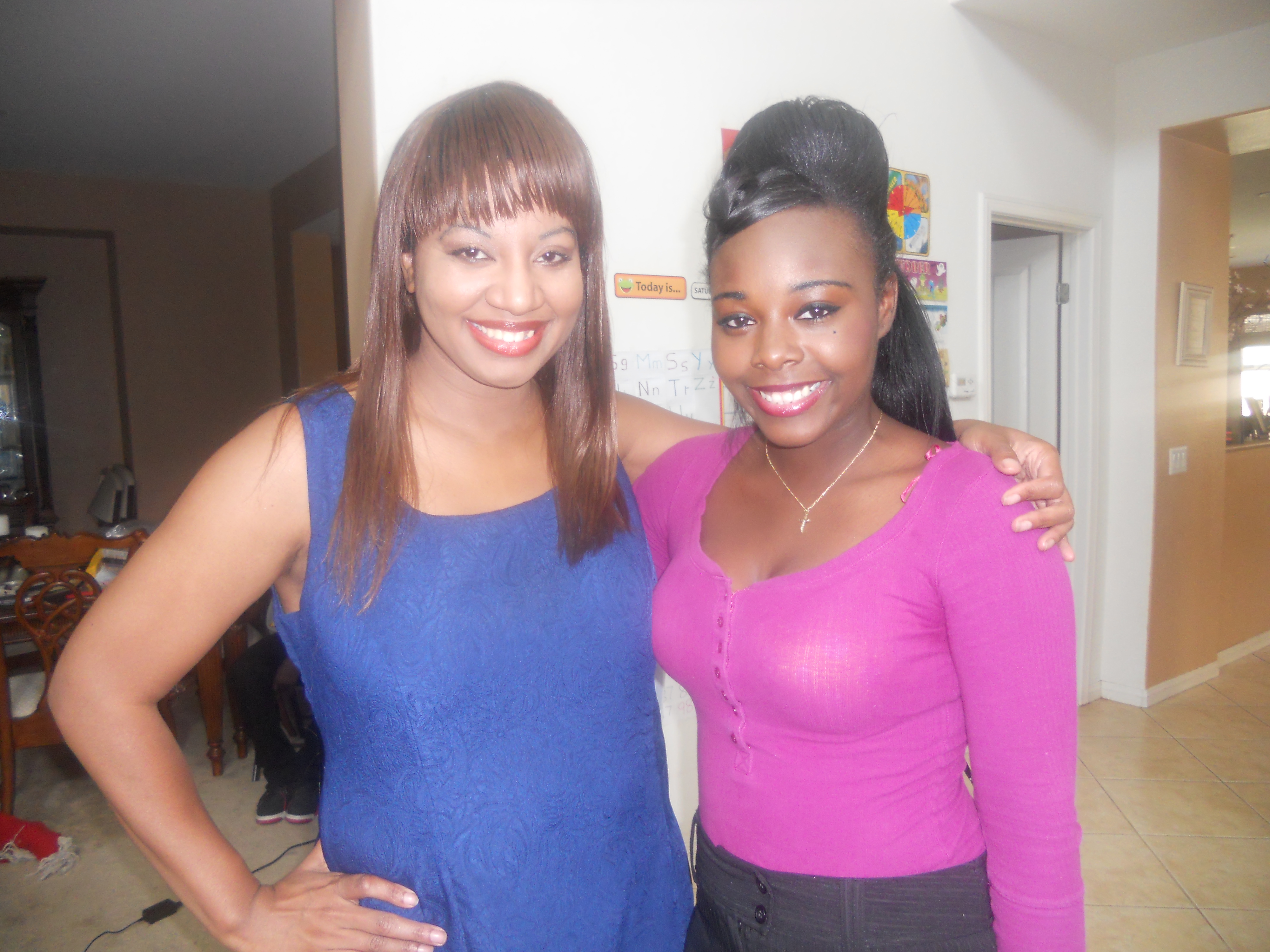 Nicole Denise Hodges takes a photo with host of Tina-Rene's Dollhouse airing this fall season on IBChannel.tv