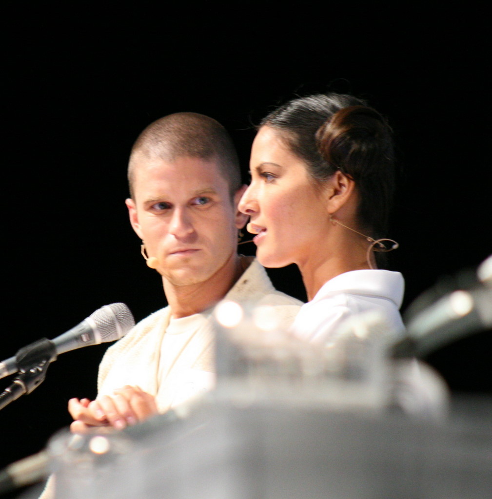 Kevin Pereira and Olivia Munn host a special edition of Attack of the Show during the Star Wars panel.