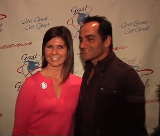 www.GreatGiftCircle.com Launch Party. Pictured: Brittani Ebert and Navid Negahban