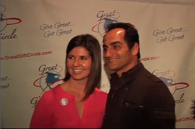 www.GreatGiftCircle.com Launch Party. Pictured: Brittani Ebert and Navid Negahban