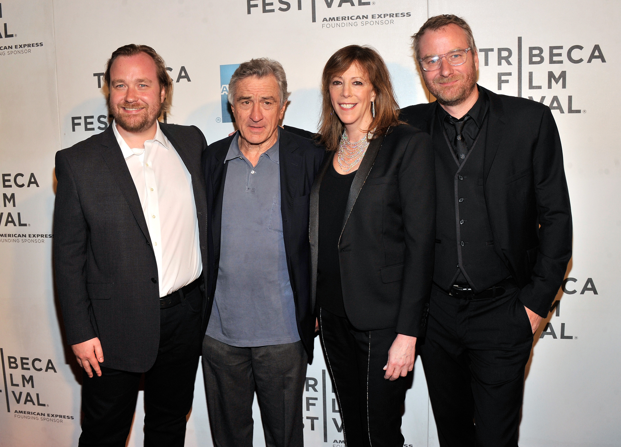 Robert De Niro, Jane Rosenthal, Tom Berninger and Matt Berninger at event of Mistaken for Strangers (2013)