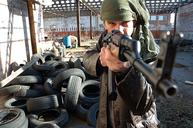 Still of Eddie Huchro as Frank Winters in John Jensen's, Land of The Free