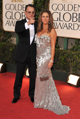 Tom Hanks and Rita Wilson at event of The 66th Annual Golden Globe Awards (2009)