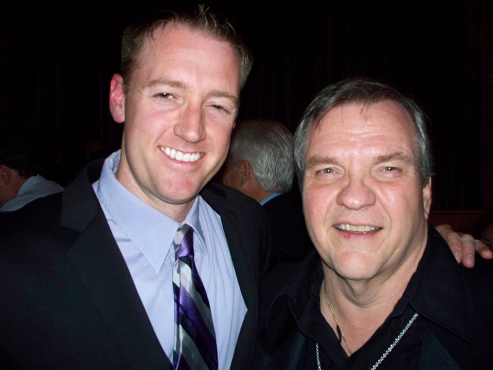 Joshua Denhardt and Meat Loaf at post Oscar party