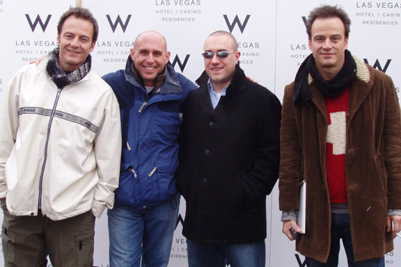 (left to right) Salvator Xuereb, Charlie Pasquale, Nick Briscoe and Emmanuel Xuereb at Sundance 2006