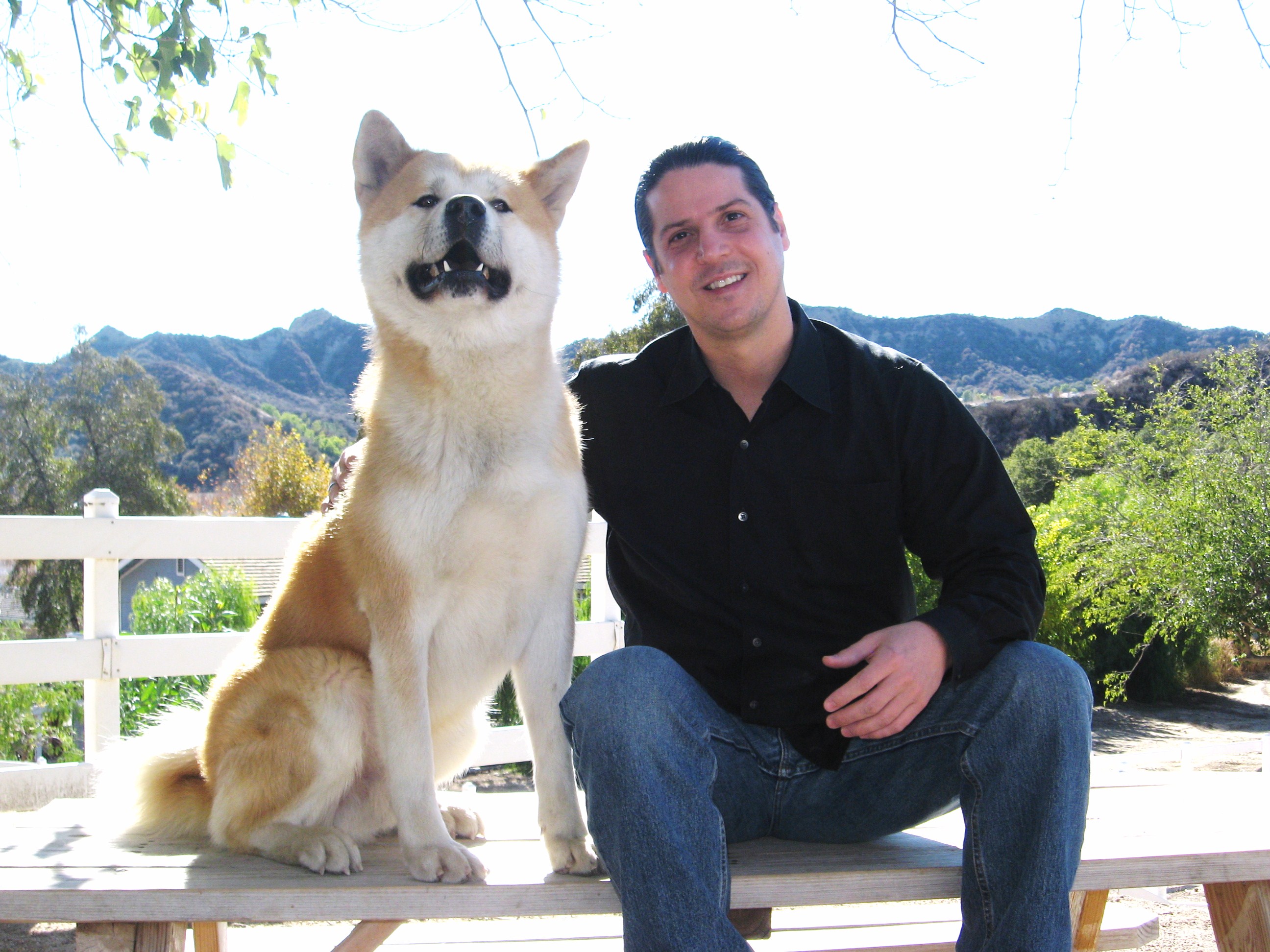 Stephen and Forrest (star of Hachiko)
