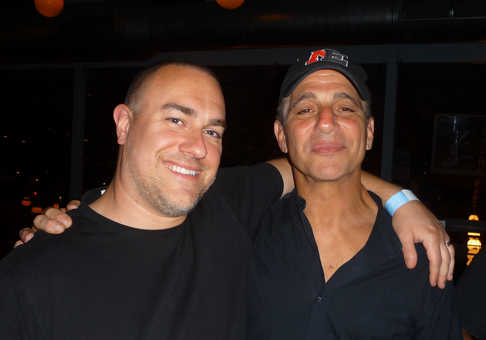 Producer Nick Briscoe and Actor Tony Danza at the cast screening party for the A&E TV series TEACH