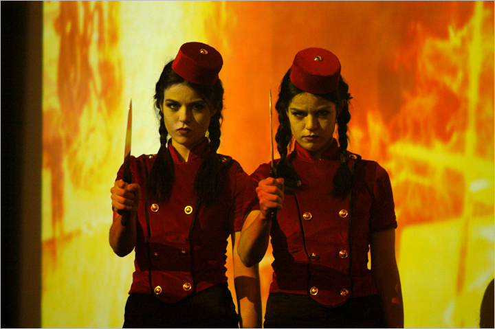 Still of Nikita Ramsey and Jade Ramsey in All About Evil (2010)