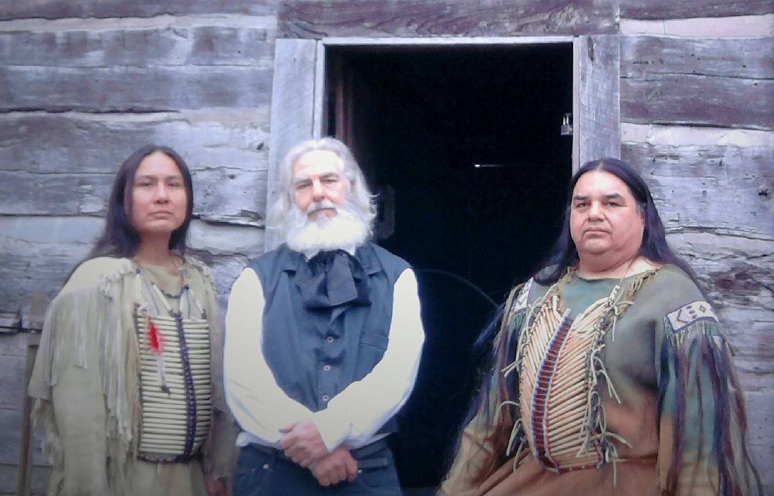 CJ (in middle) on set of a historical documentary shot in December 2014.