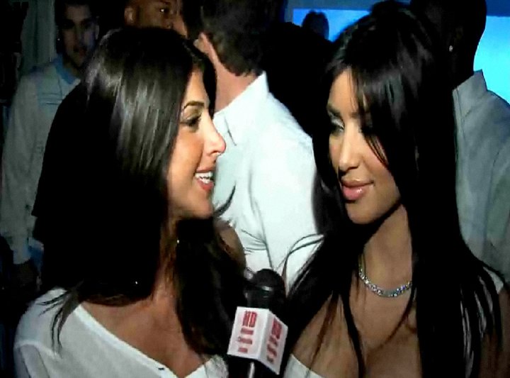 Interviewing Kim Kardashian in the Hampton's for my first social network prototype HDonlineCinema.com with our Host of Reality Nights Linda Michelle