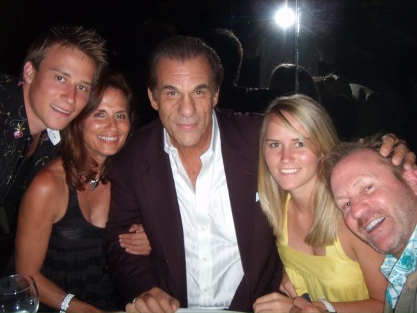 Ted at Mr. Chow with Teddy his son, Samantha his daughter, their mother Angela and Robert Davi