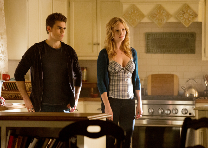 Still of Paul Wesley and Candice Accola in Vampyro dienorasciai (2009)