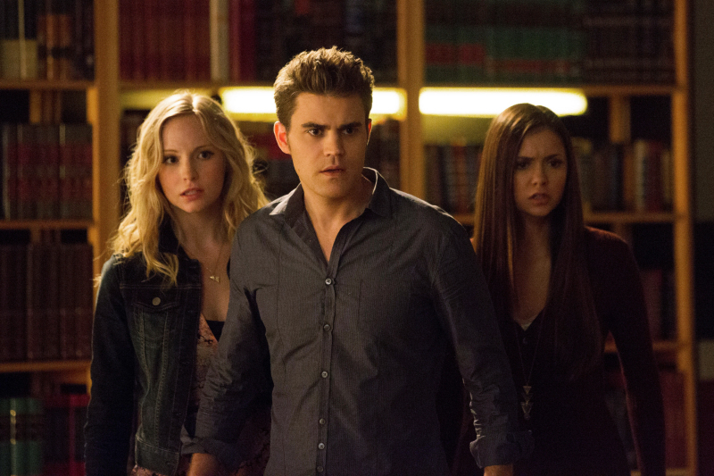 Still of Paul Wesley, Candice Accola and Nina Dobrev in Vampyro dienorasciai (2009)