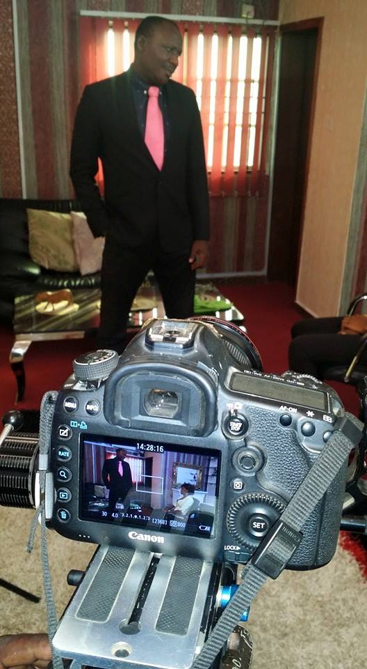 Wale Adebayo on set of Wale Adenuga Production 2015