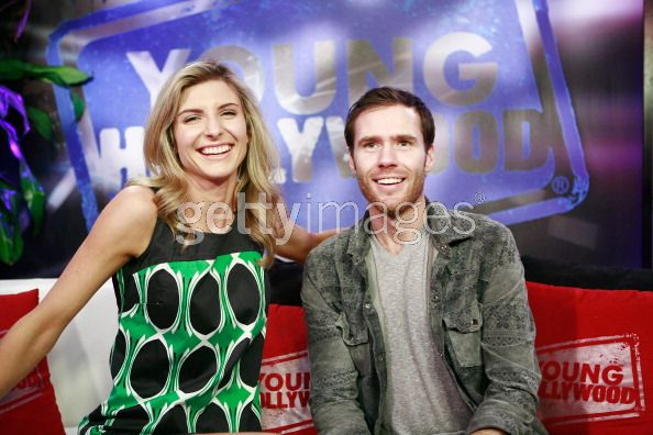 Viva Bianca and host Oliver Trevener at the Young Hollywood Studio