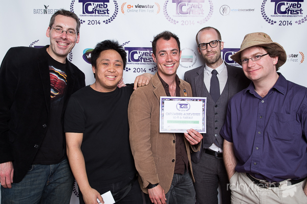 (from left) Jeff Burns, Charles Barangan, Mike Donis, Ash Catherwood and Jason Leaver. Toronto WebFest 2014