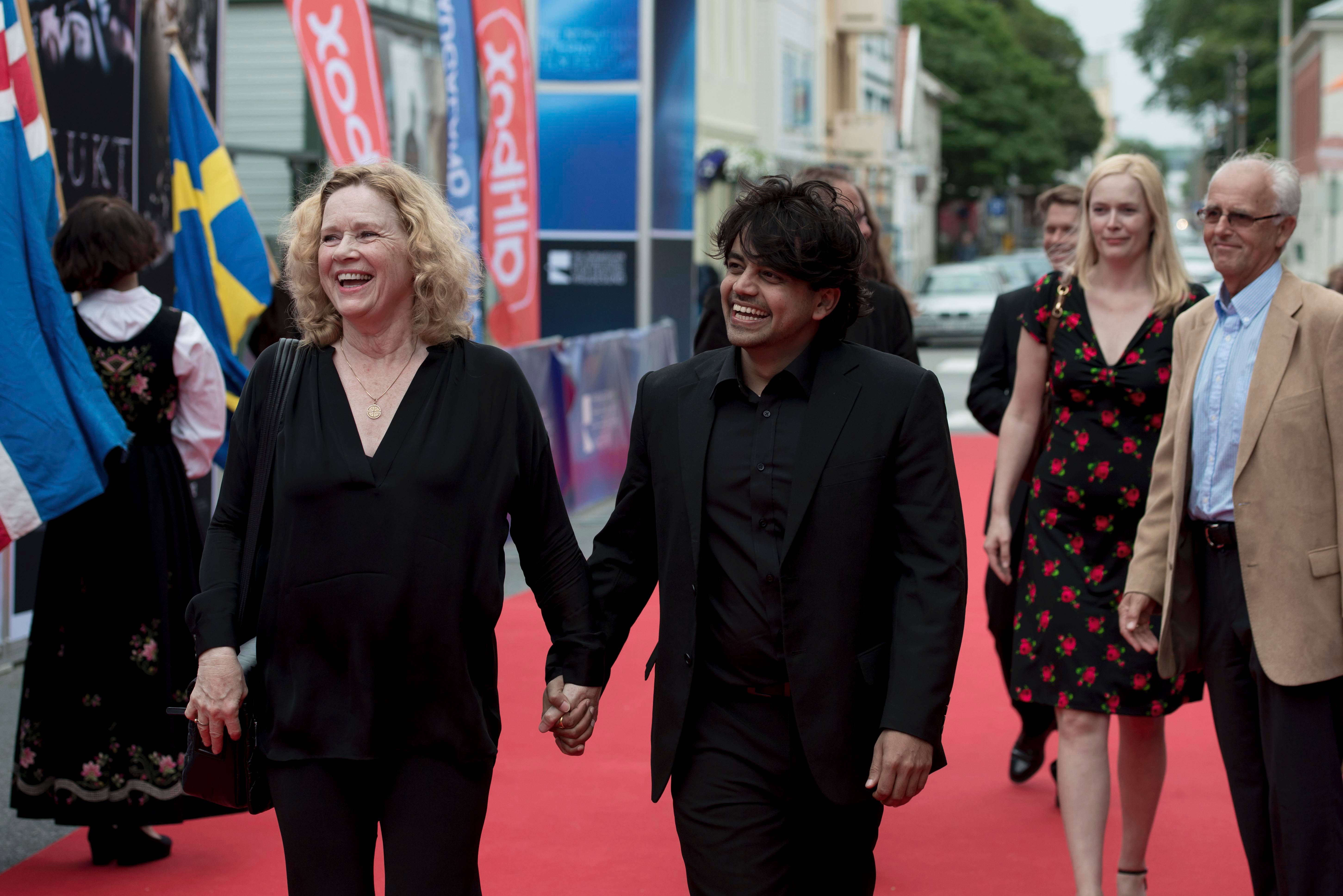 At the 40th Norwegian International Film Festival, with Liv Ullmann...