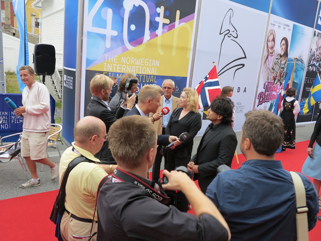 At the red carpet of the 40th Norwegian Film Festival with Liv Ullmann