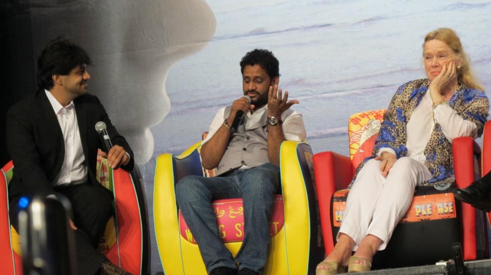 At the Media Briefing after a special screening of 'Liv and Ingmar' at IIFA 2012, Singapore : with Resul Pookutty and Liv Ullmann