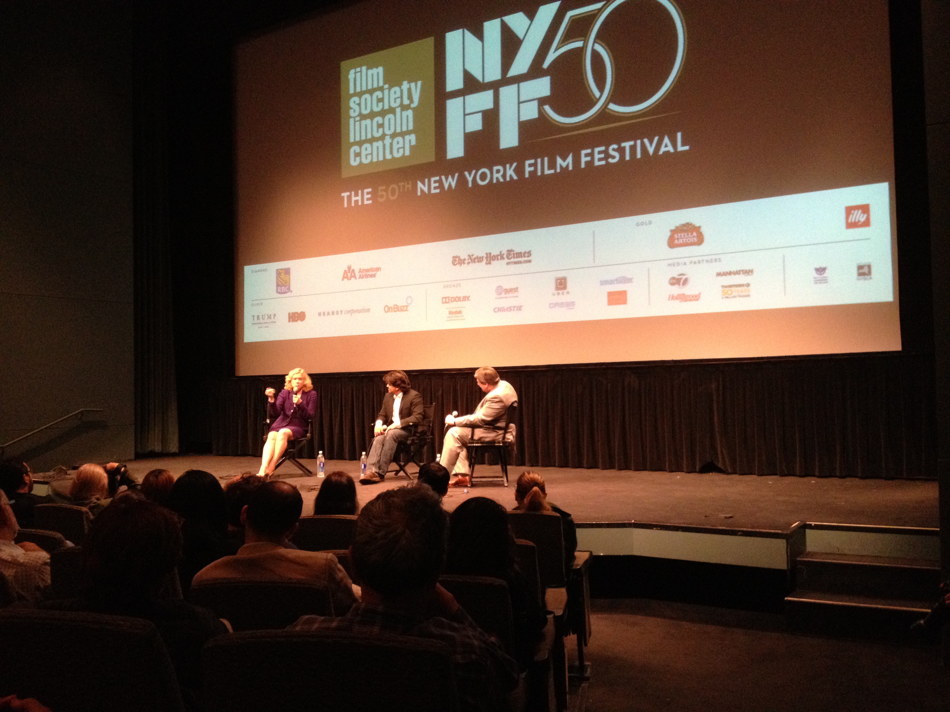 At the 50th New York Film Festival with Liv Ullmann and Richard Pena...
