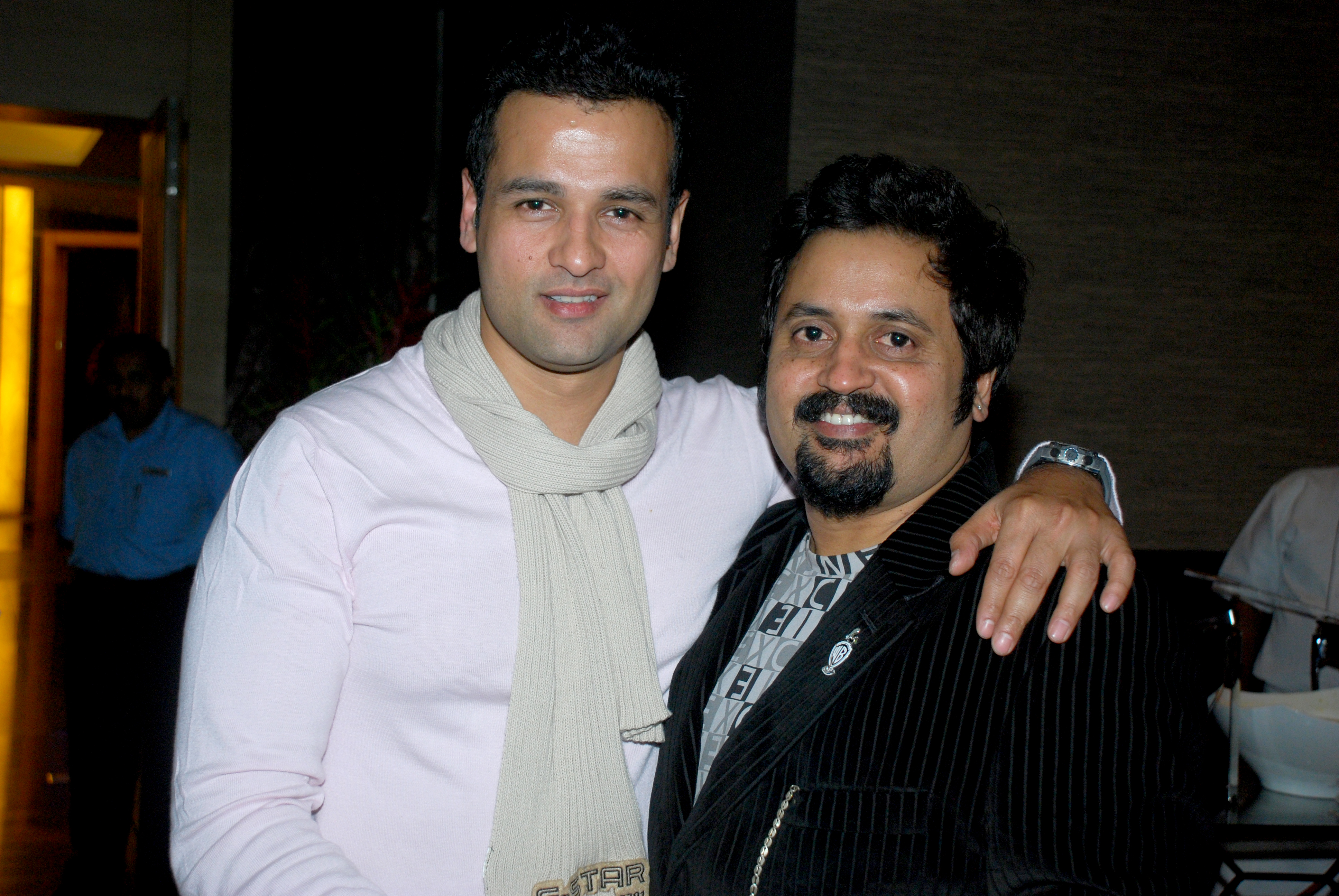 director rajeev khandelwal with actor rohit roy