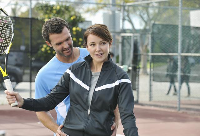 Still of Christa Miller and Kristian Capalik in Cougar Town (2009)