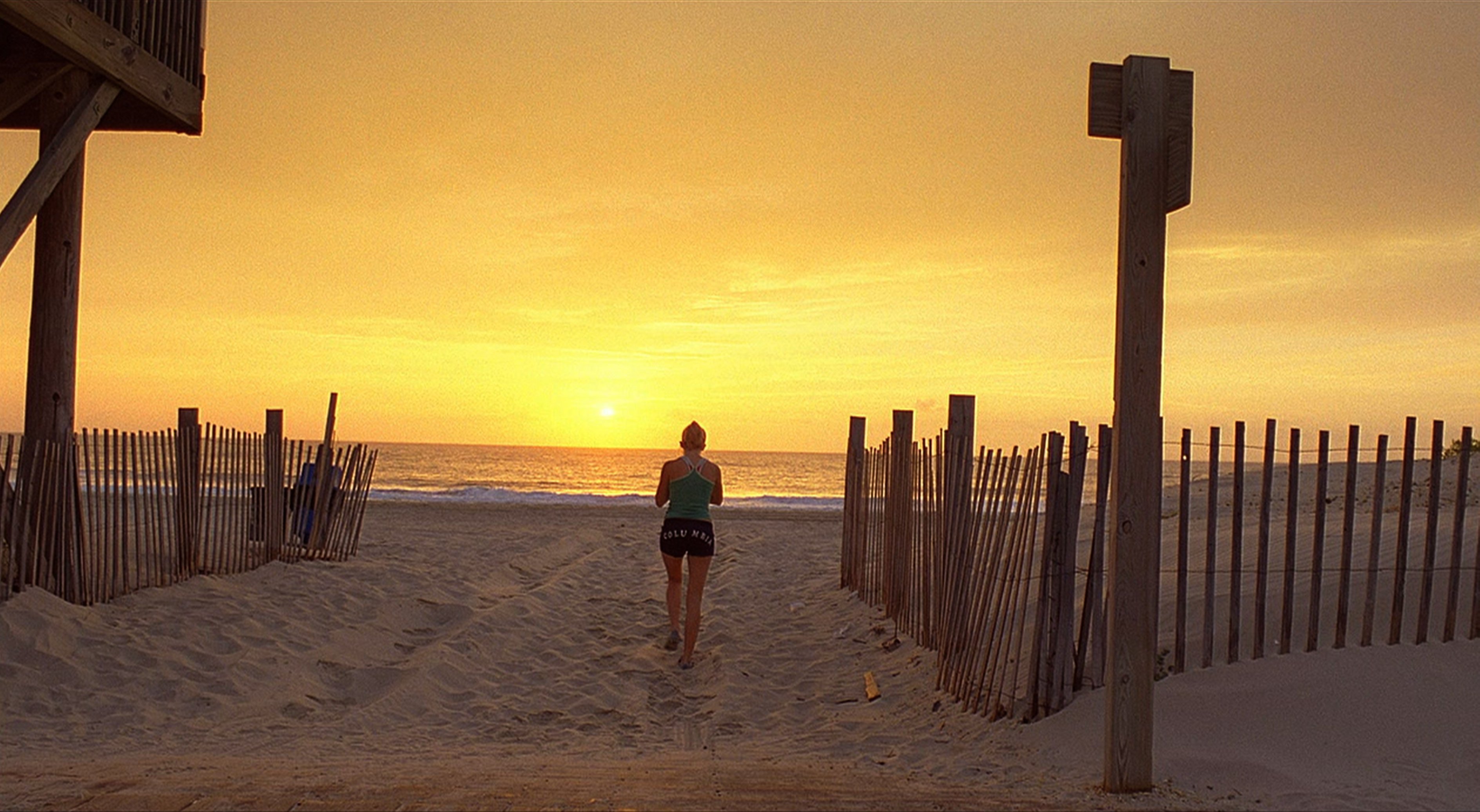 Jenny Chambers (Kim Shaw) takes a sunrise jog at the Jersey Shore.