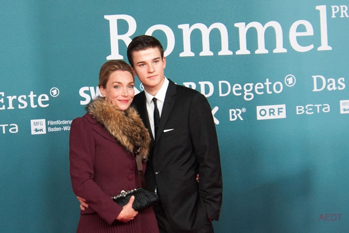Aglaia Szyszkowitz and Patrick Mölleken attend the movie premiere of ROMMEL (2012)