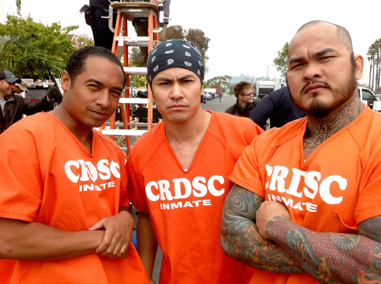 Production shot Filipino inmate #3 on The Kroll Show.