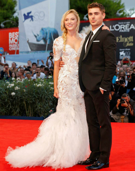 Maika Monroe and Zac Effron at The 69th Venice International Film Festival, Red Carpet premiere of AT ANY PRICE 8.31.12